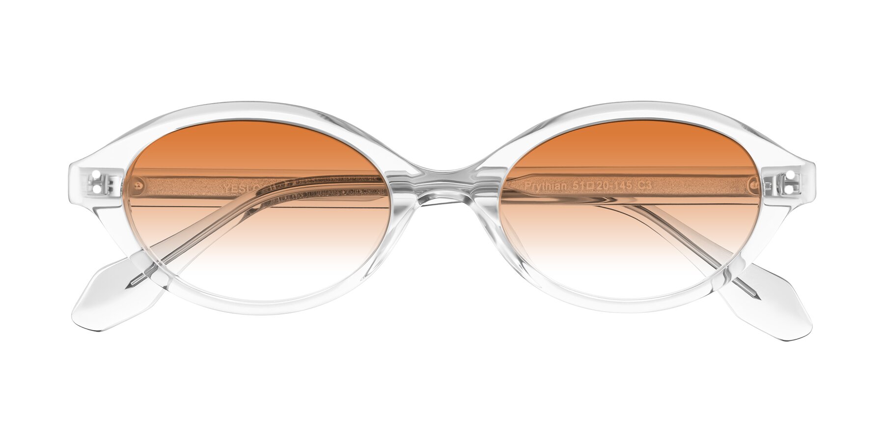 Folded Front of Prythian in Transparent Gray with Orange Gradient Lenses