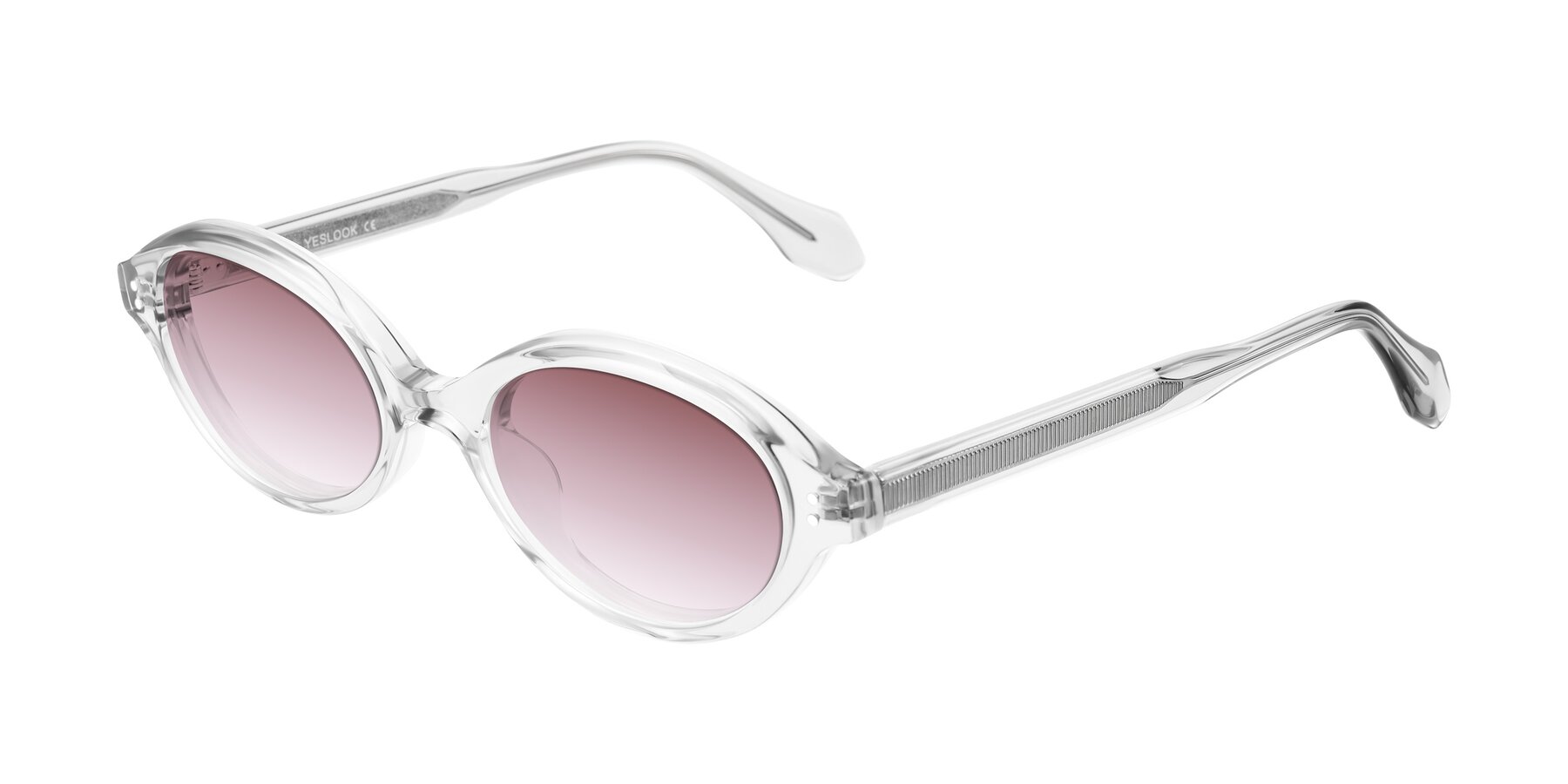 Angle of Prythian in Transparent Gray with Garnet Gradient Lenses