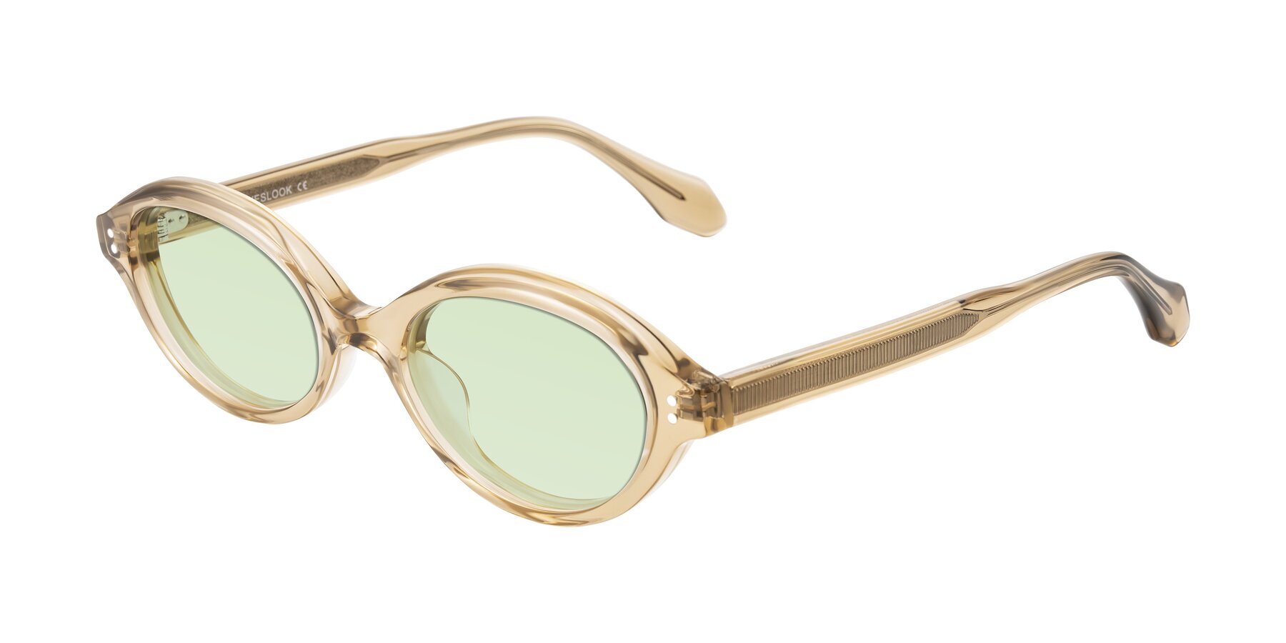Angle of Prythian in Transparent Brown with Light Green Tinted Lenses