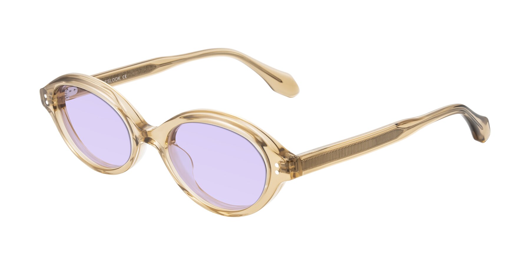 Angle of Prythian in Transparent Brown with Light Purple Tinted Lenses