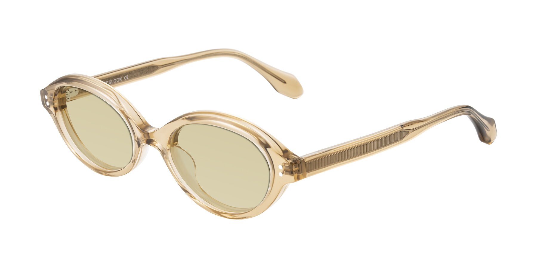 Angle of Prythian in Transparent Brown with Light Champagne Tinted Lenses