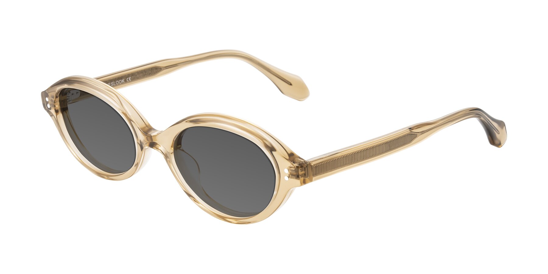 Angle of Prythian in Transparent Brown with Medium Gray Tinted Lenses
