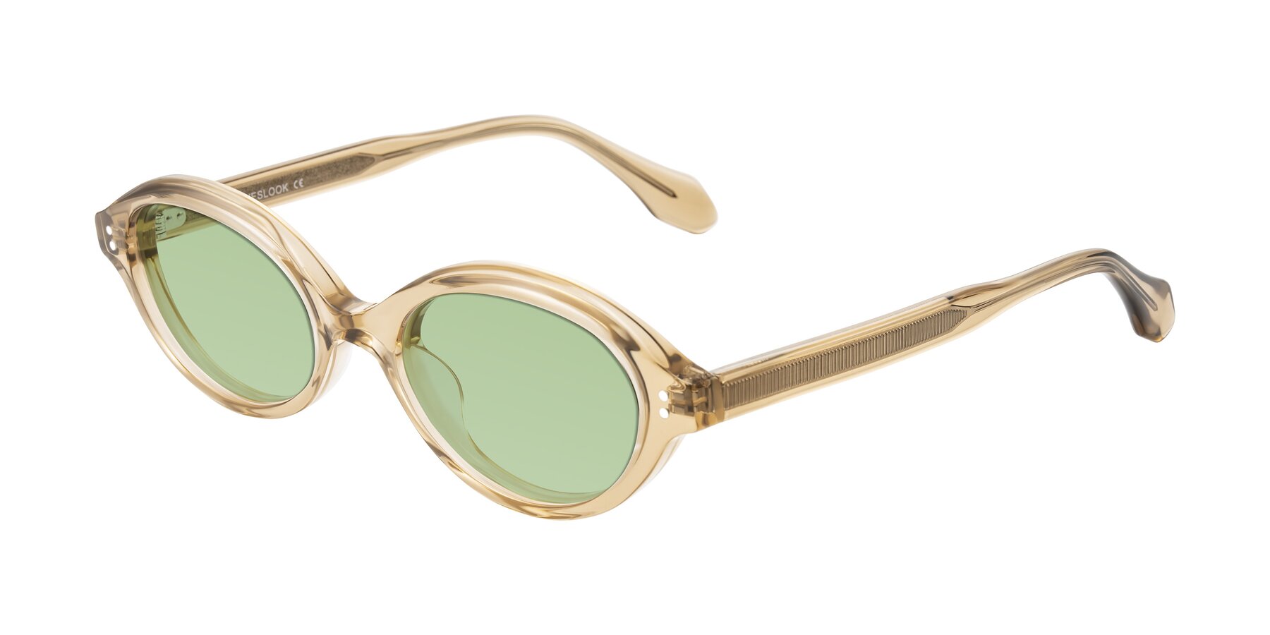 Angle of Prythian in Transparent Brown with Medium Green Tinted Lenses
