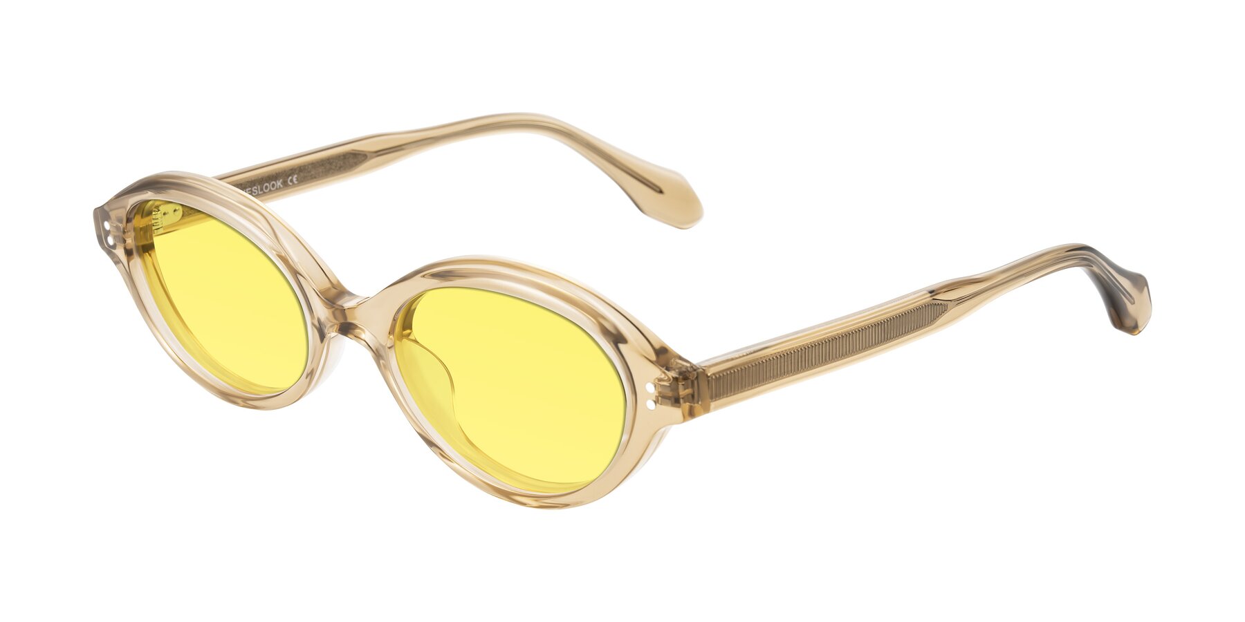 Angle of Prythian in Transparent Brown with Medium Yellow Tinted Lenses