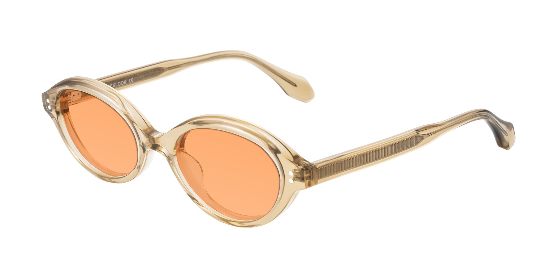 Angle of Prythian in Transparent Brown with Medium Orange Tinted Lenses