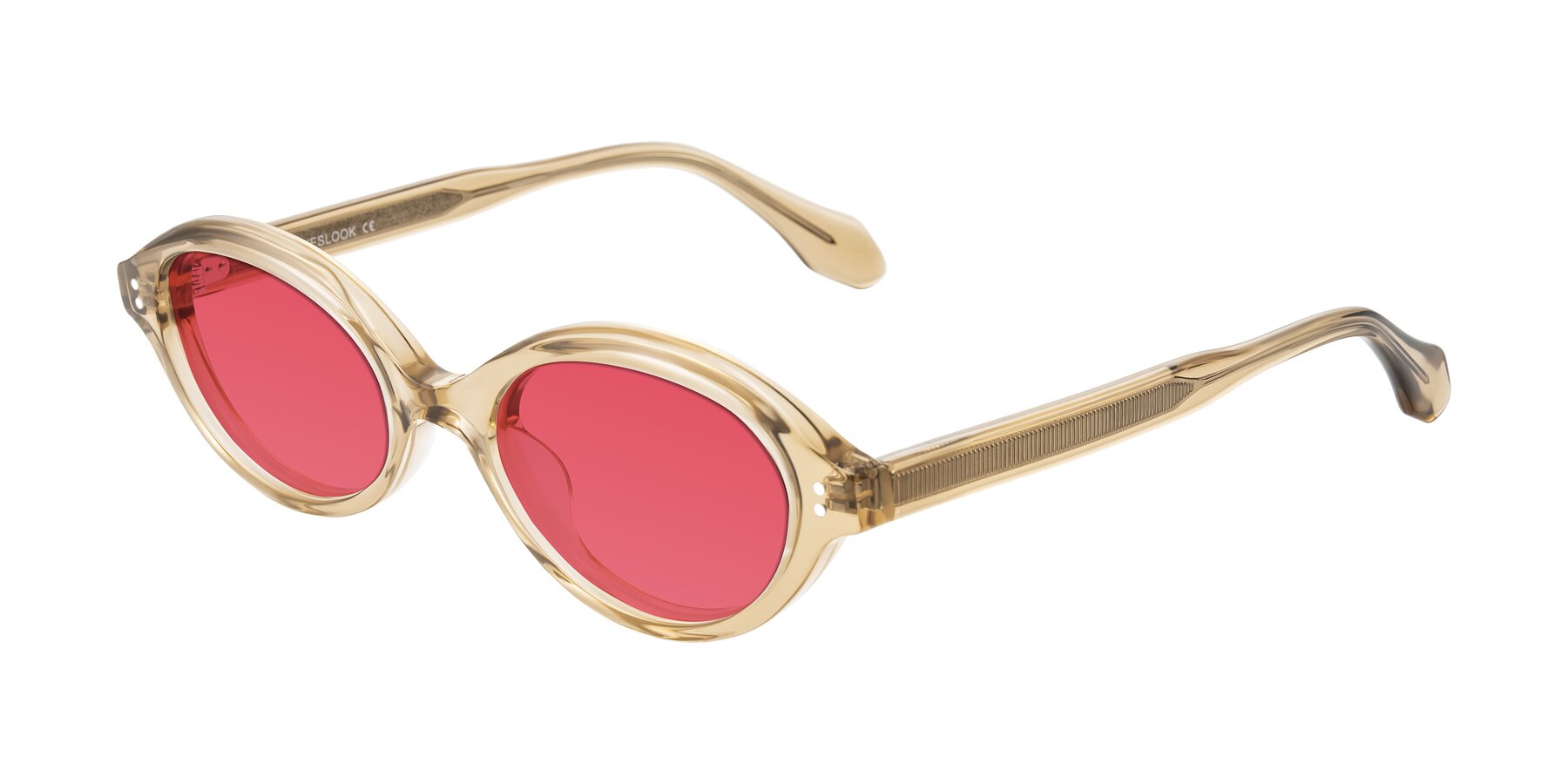 Angle of Prythian in Transparent Brown with Red Tinted Lenses
