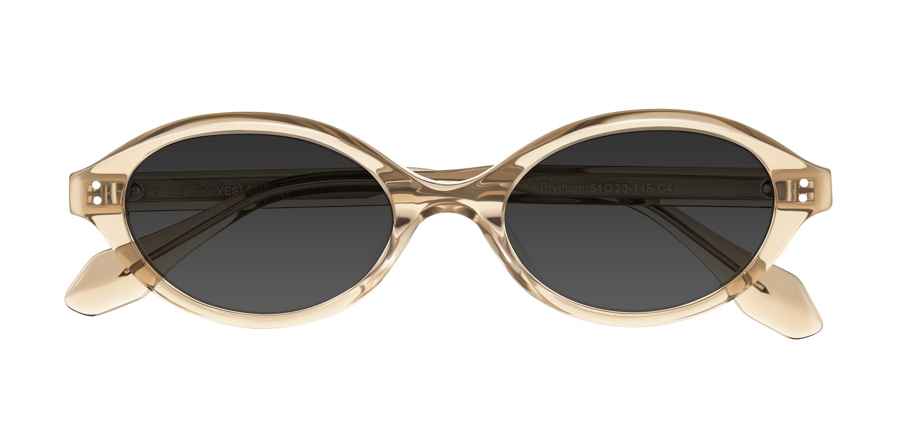 Folded Front of Prythian in Transparent Brown with Gray Tinted Lenses