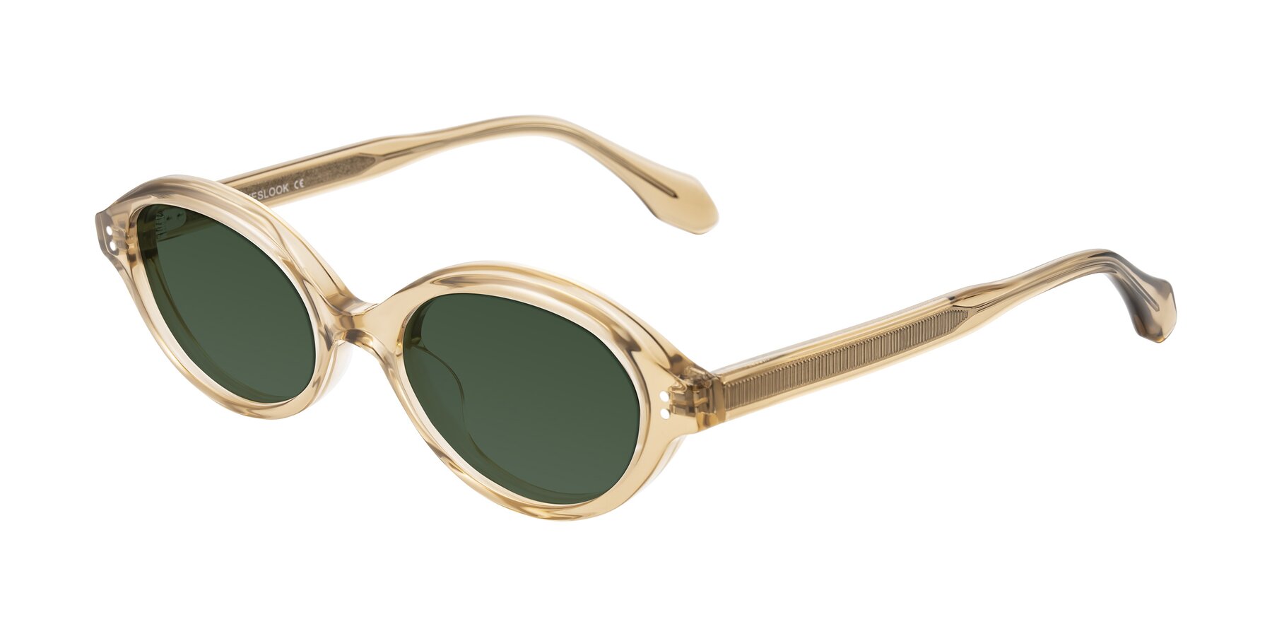 Angle of Prythian in Transparent Brown with Green Tinted Lenses