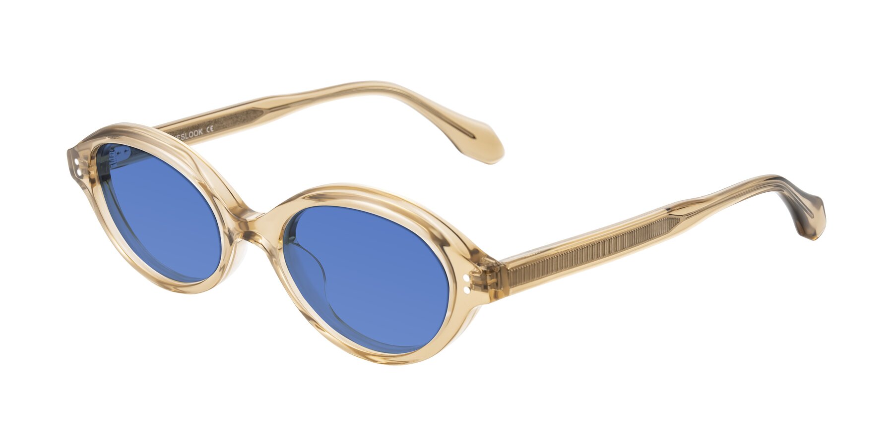 Angle of Prythian in Transparent Brown with Blue Tinted Lenses