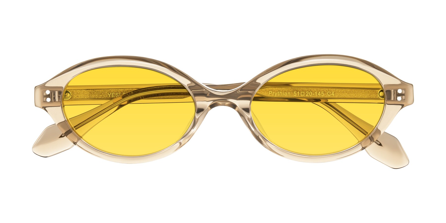 Folded Front of Prythian in Transparent Brown with Yellow Tinted Lenses