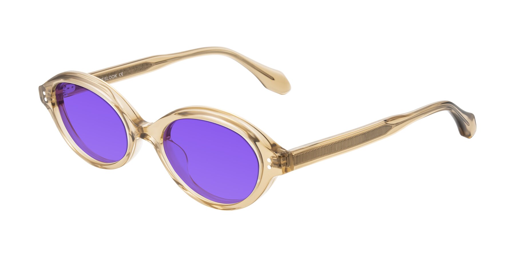 Angle of Prythian in Transparent Brown with Purple Tinted Lenses
