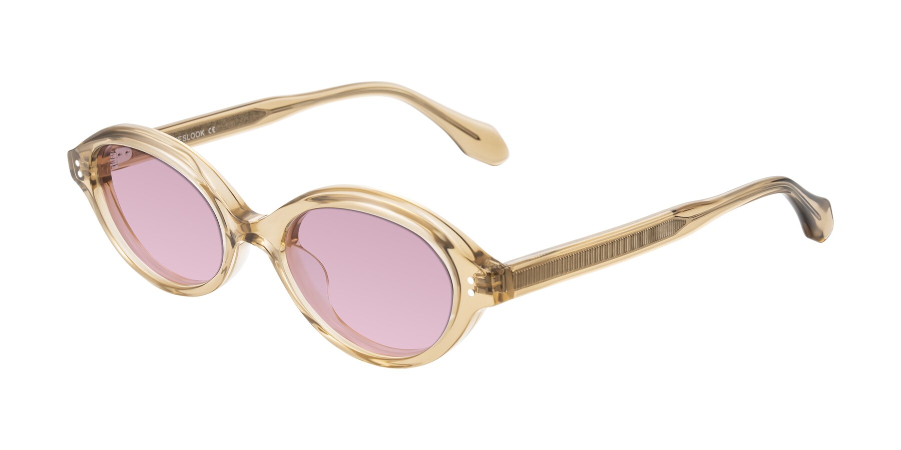 Angle of Prythian in Transparent Brown with Light Wine Tinted Lenses
