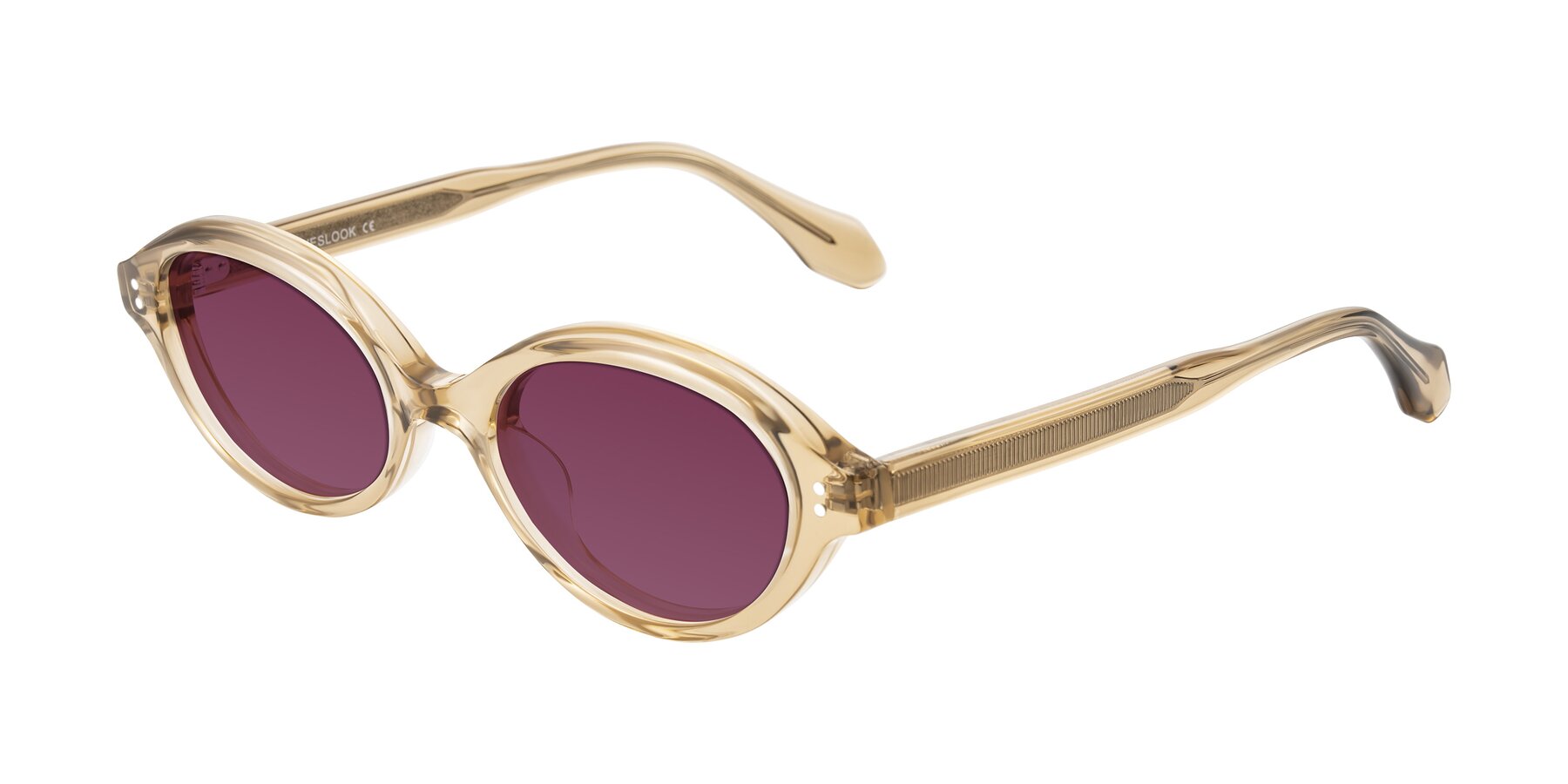 Angle of Prythian in Transparent Brown with Wine Tinted Lenses