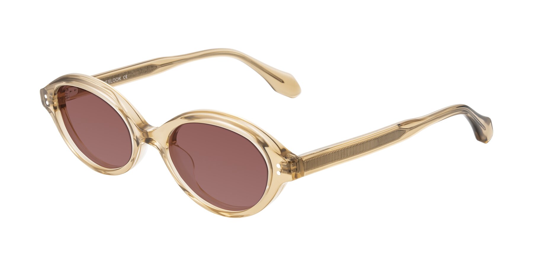 Angle of Prythian in Transparent Brown with Garnet Tinted Lenses