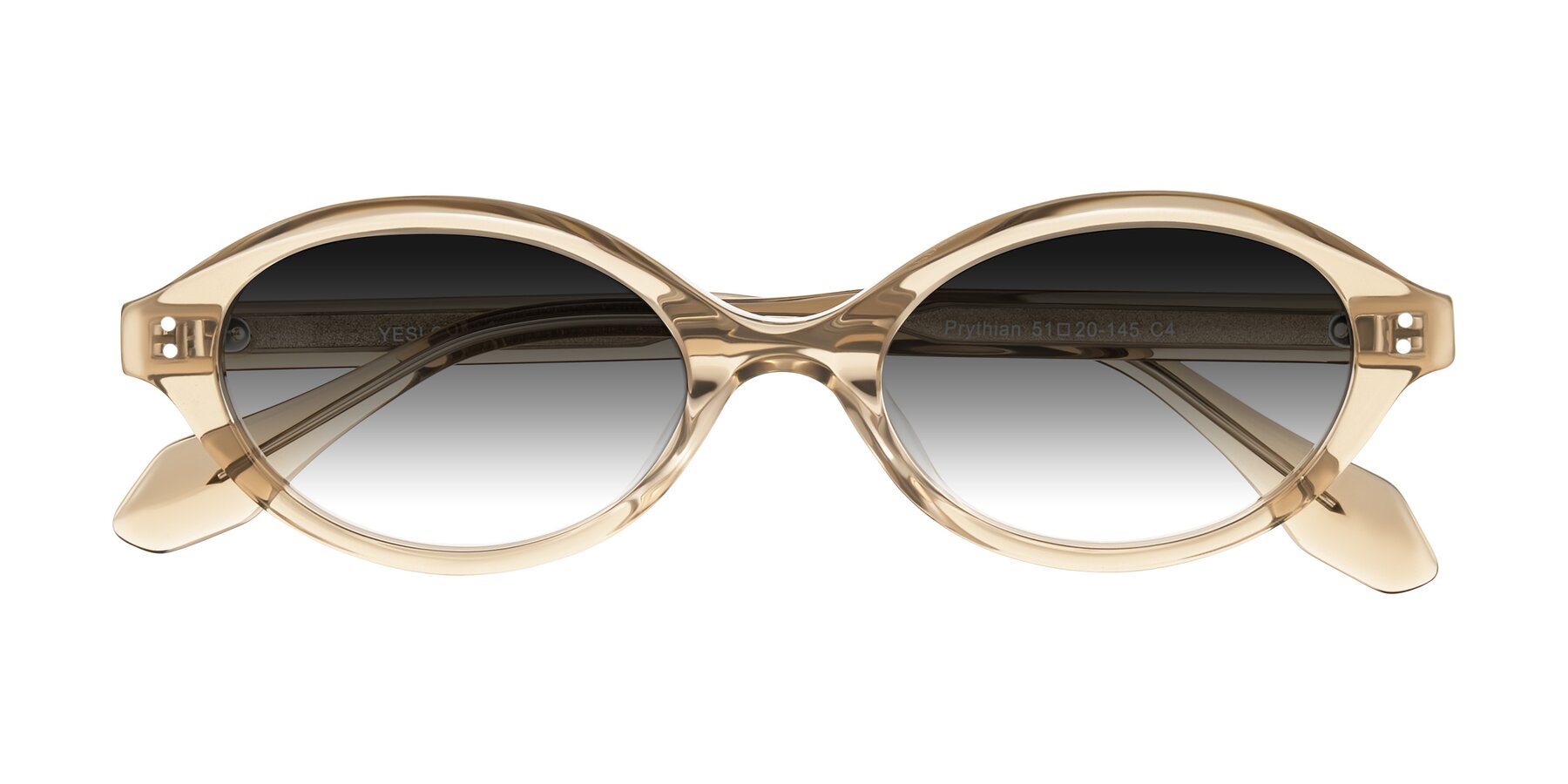 Folded Front of Prythian in Transparent Brown with Gray Gradient Lenses