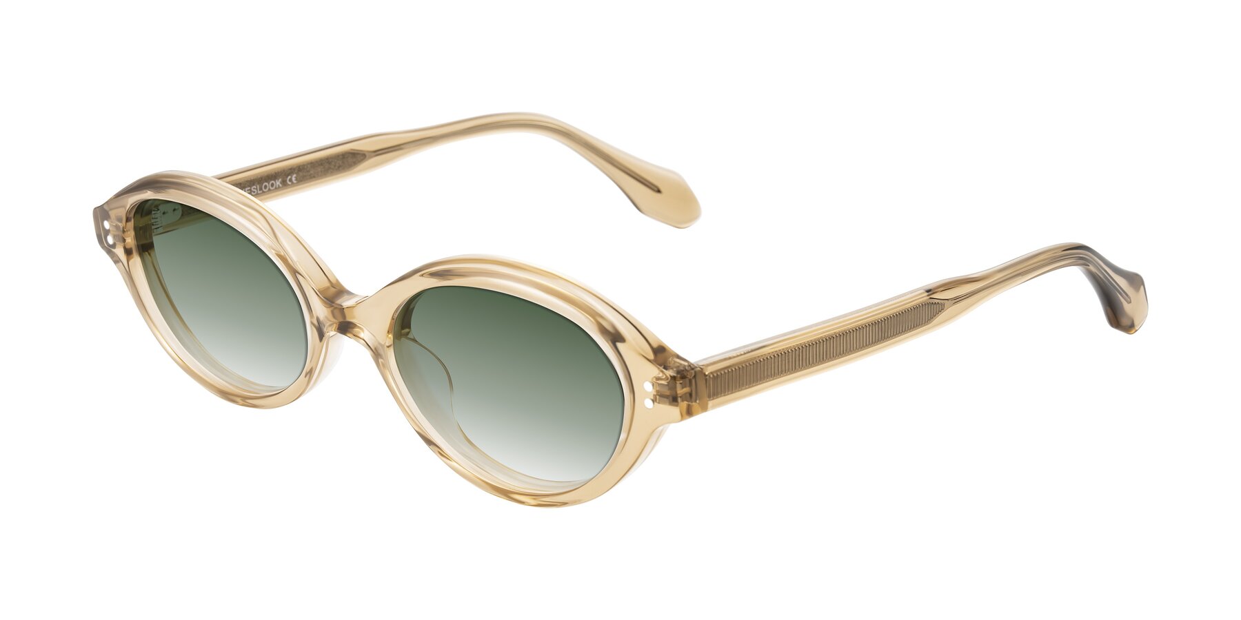 Angle of Prythian in Transparent Brown with Green Gradient Lenses