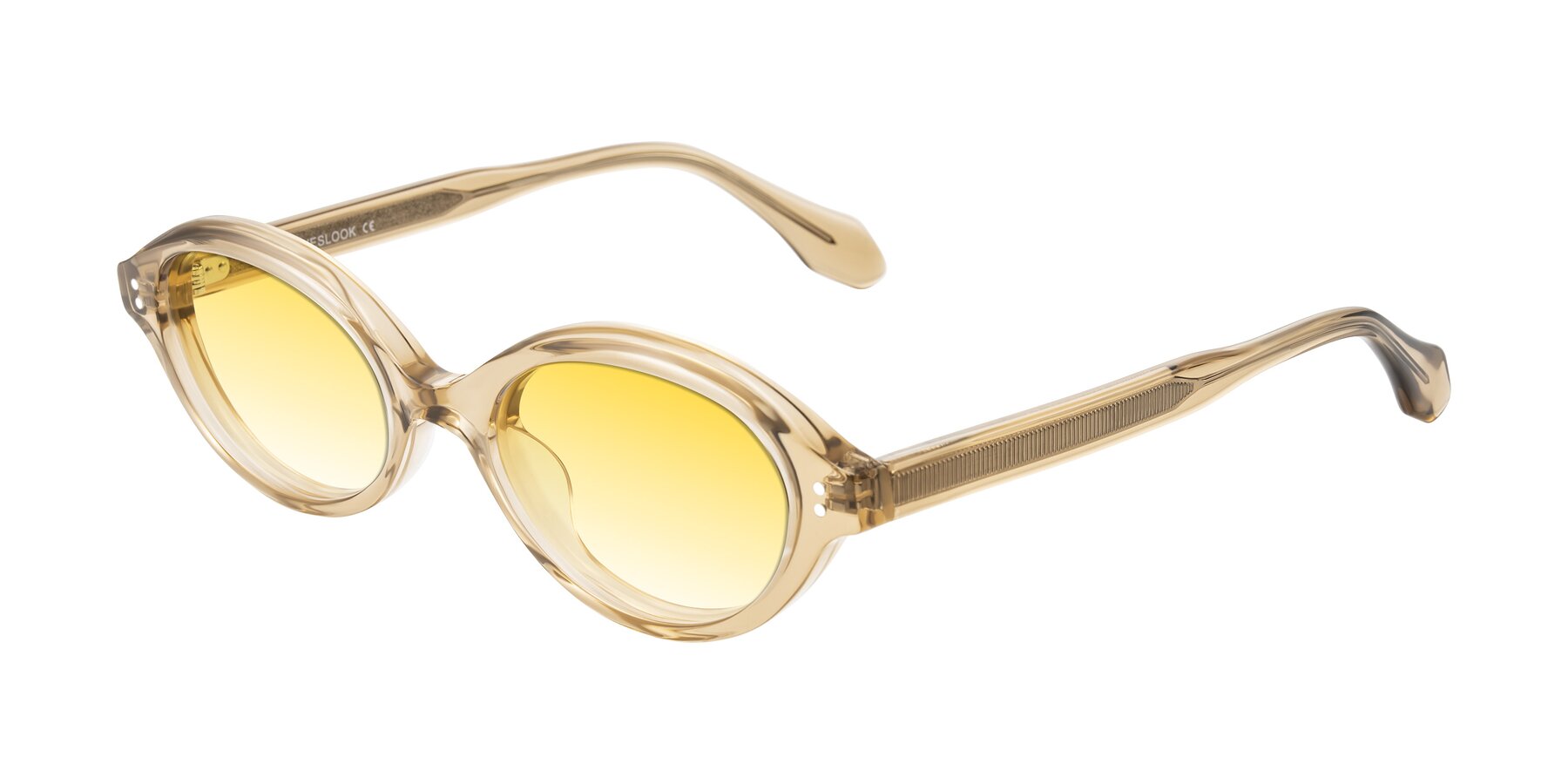 Angle of Prythian in Transparent Brown with Yellow Gradient Lenses