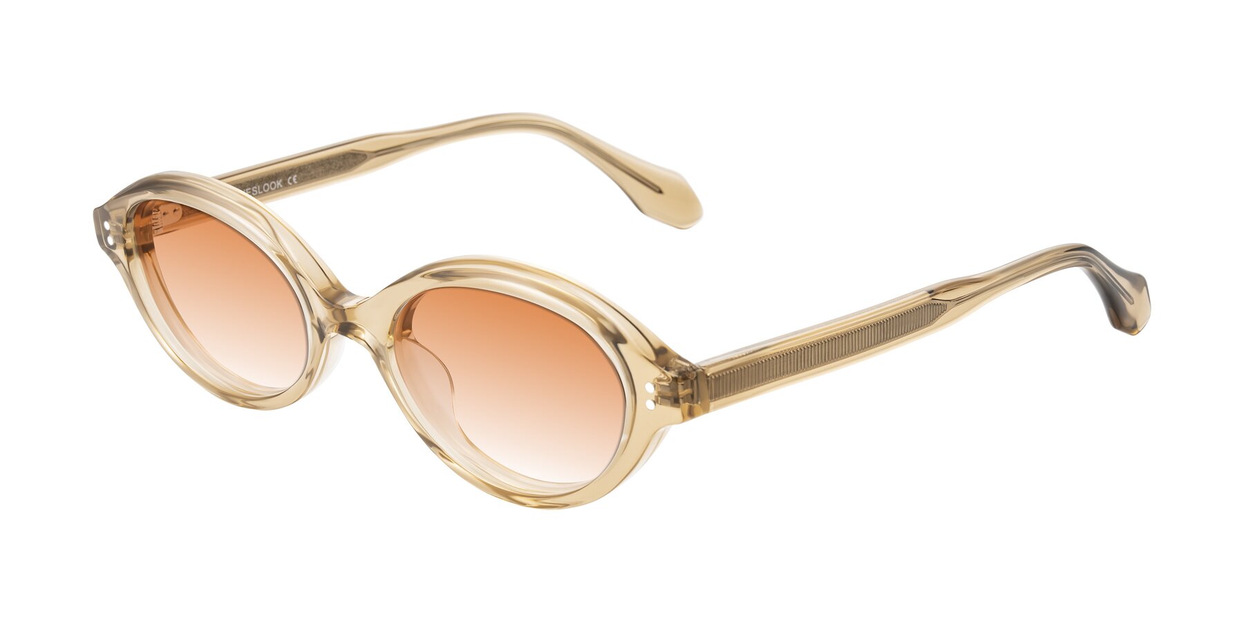 Angle of Prythian in Transparent Brown with Orange Gradient Lenses