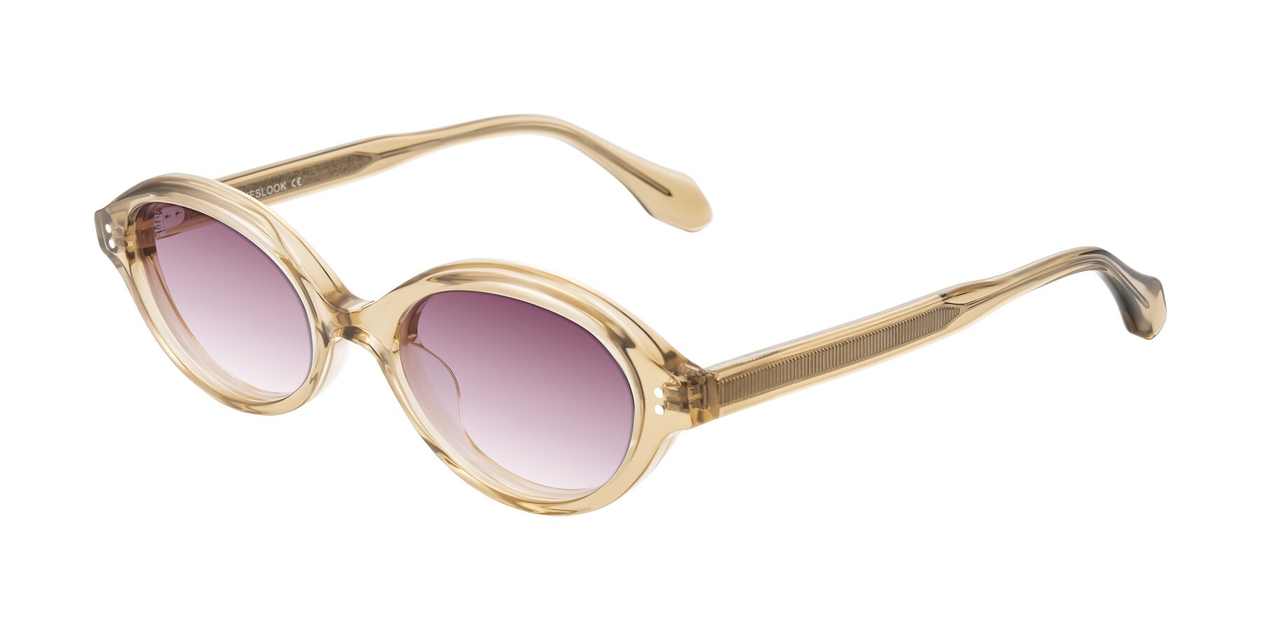 Angle of Prythian in Transparent Brown with Wine Gradient Lenses
