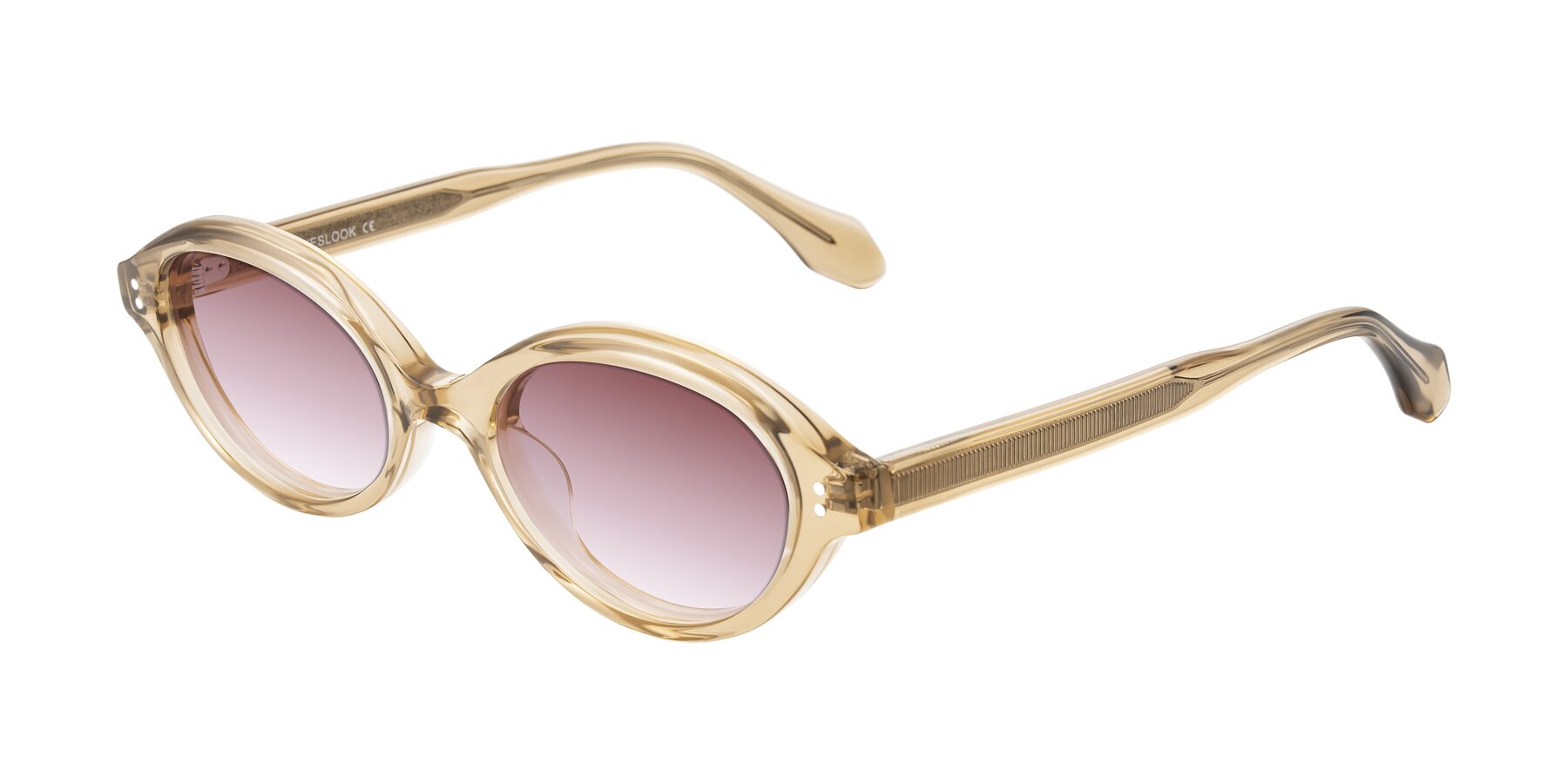 Angle of Prythian in Transparent Brown with Garnet Gradient Lenses