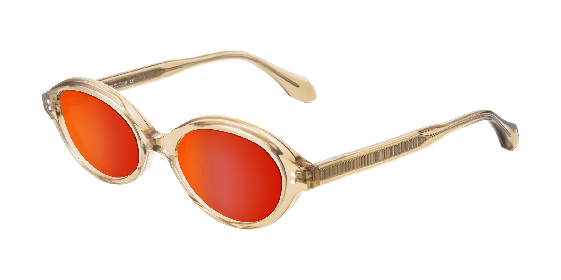 Angle of Prythian in Transparent Brown with Red Gold Mirrored Lenses