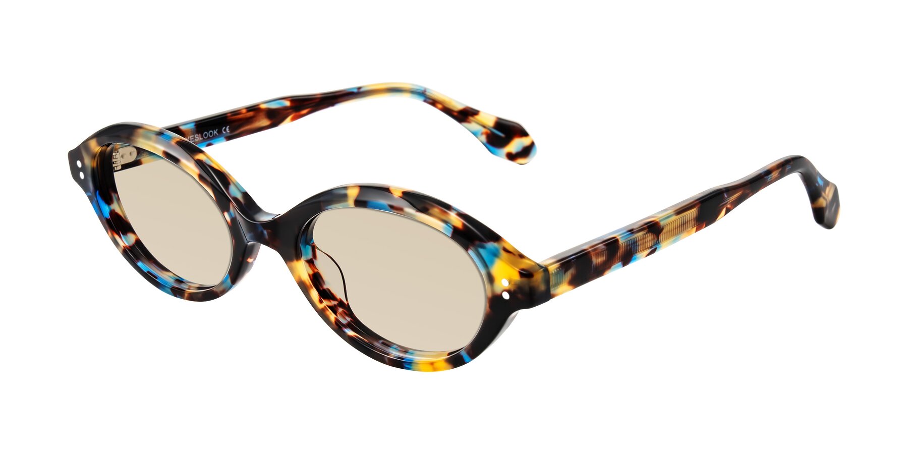 Angle of Prythian in Floral Tortoise with Light Brown Tinted Lenses