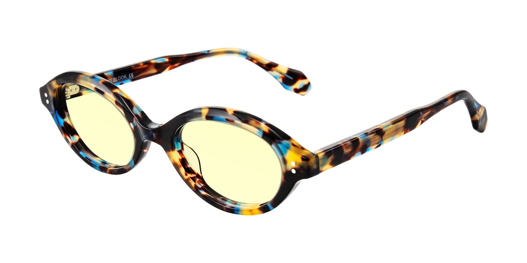 Angle of Prythian in Floral Tortoise with Light Yellow Tinted Lenses