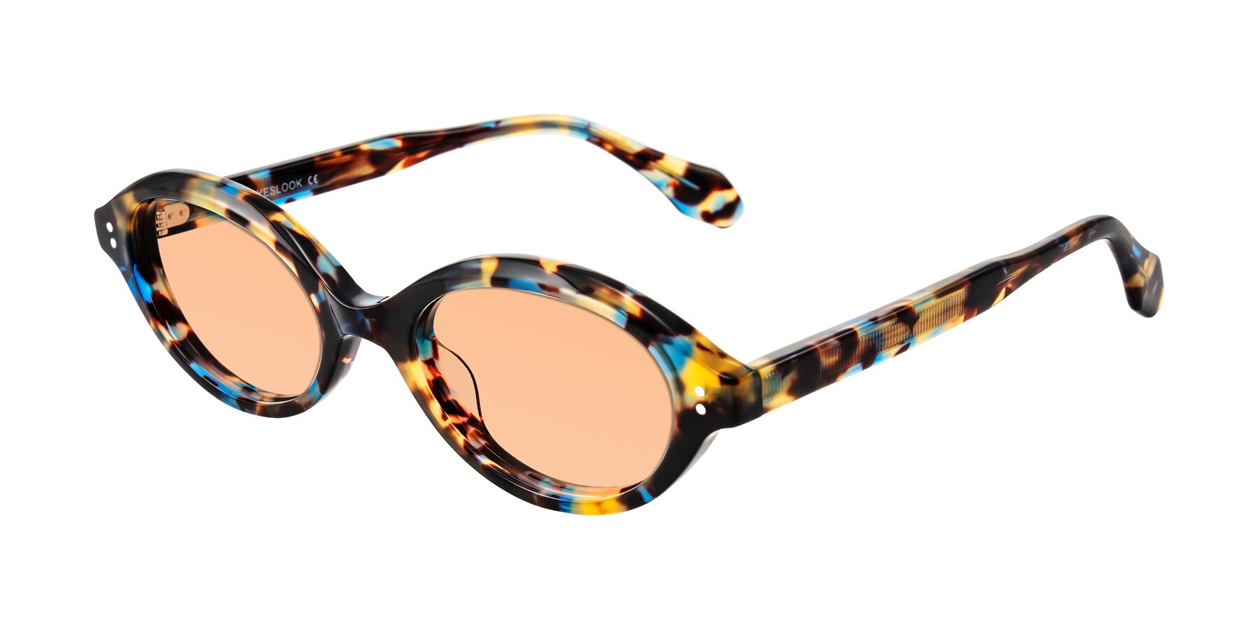 Angle of Prythian in Floral Tortoise with Light Orange Tinted Lenses