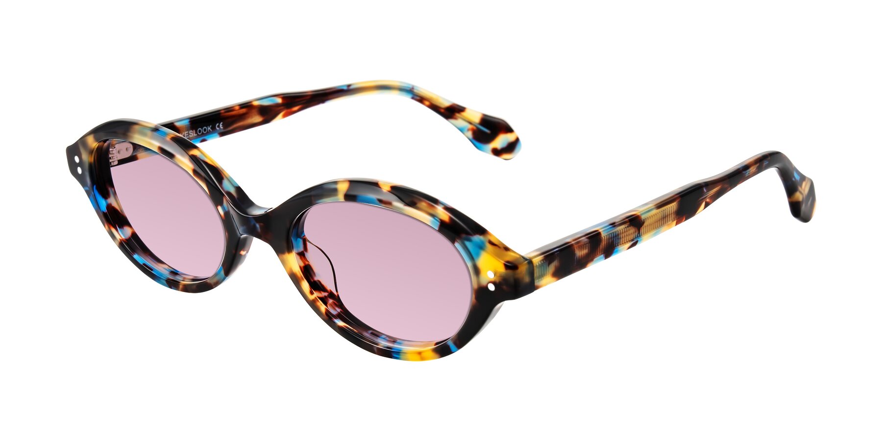 Angle of Prythian in Floral Tortoise with Light Wine Tinted Lenses