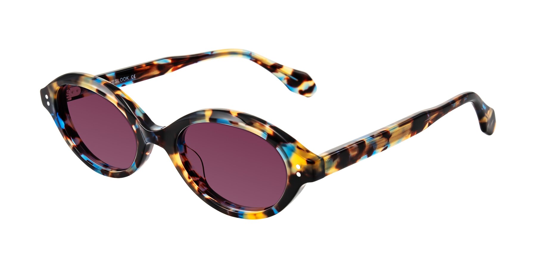 Angle of Prythian in Floral Tortoise with Wine Tinted Lenses