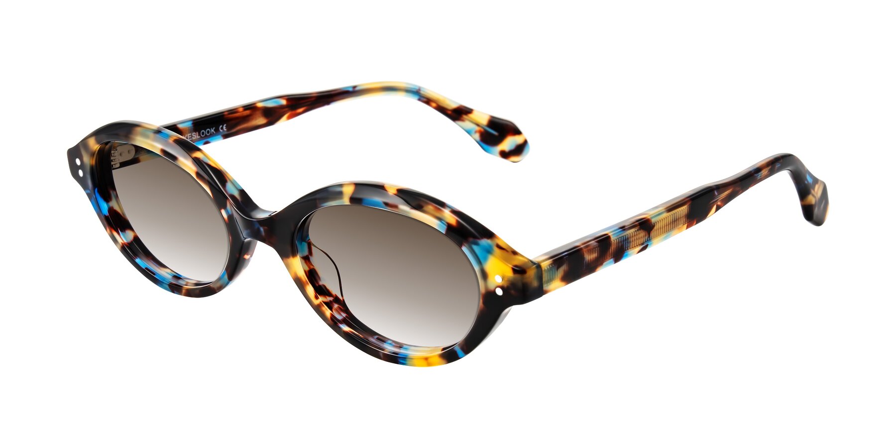 Angle of Prythian in Floral Tortoise with Brown Gradient Lenses