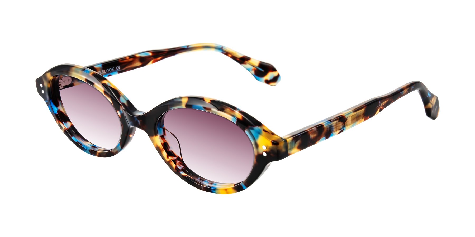 Angle of Prythian in Floral Tortoise with Wine Gradient Lenses