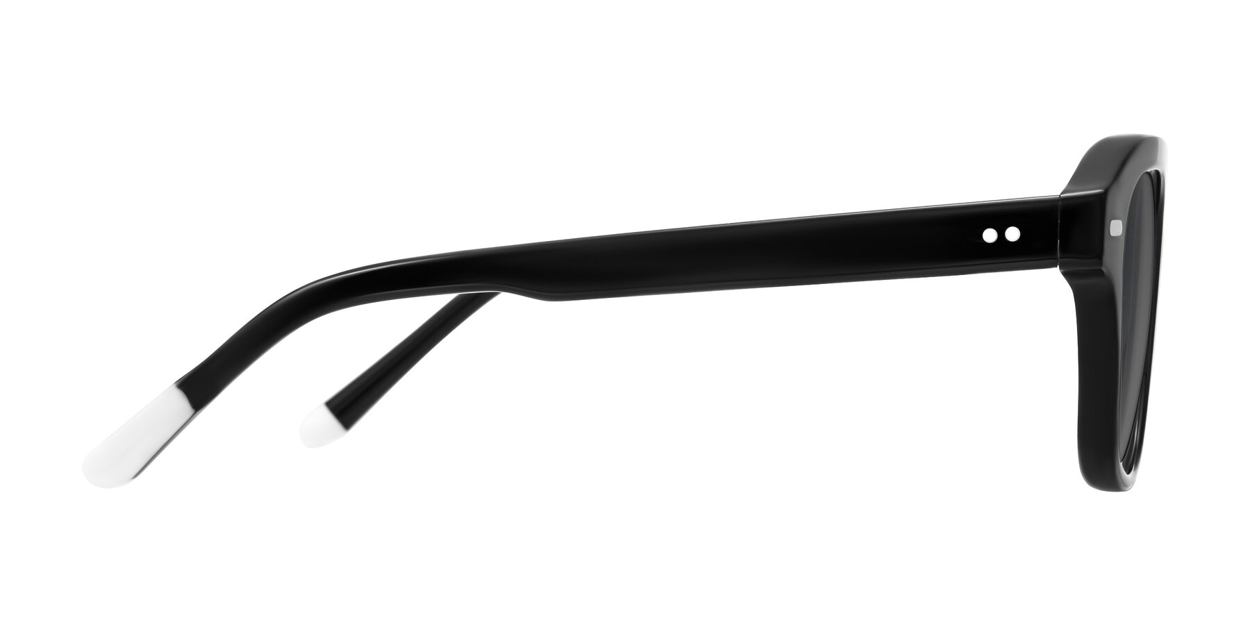 Side of Fortalux in Black with Medium Gray Tinted Lenses