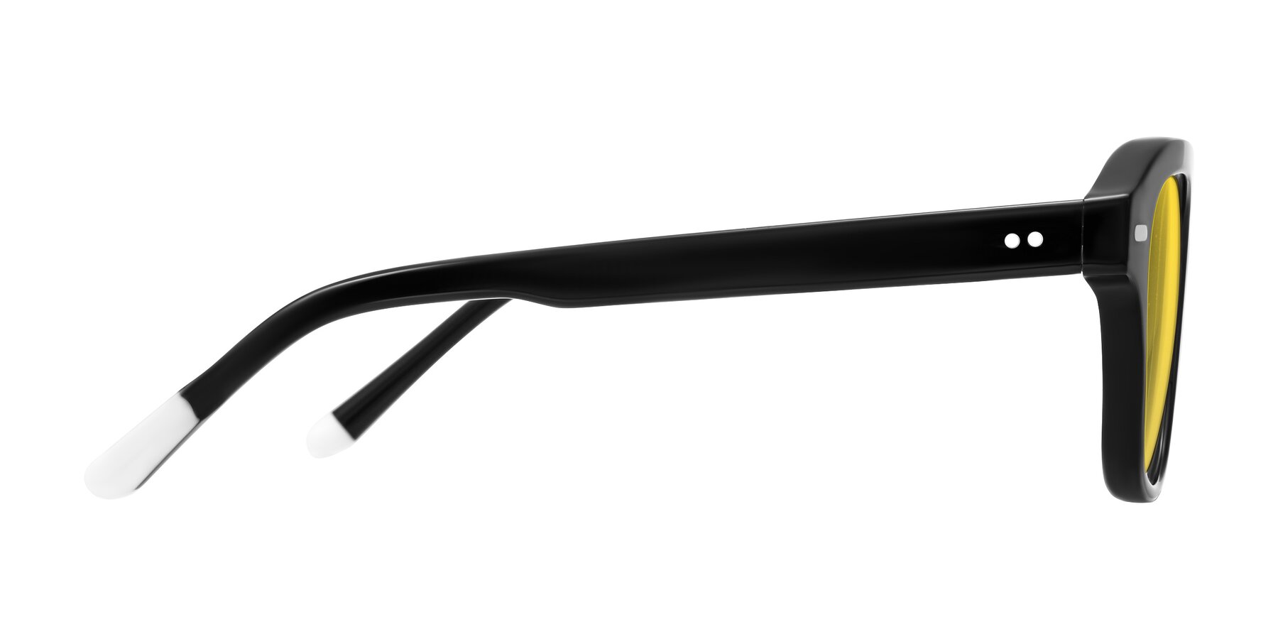 Side of Fortalux in Black with Yellow Tinted Lenses