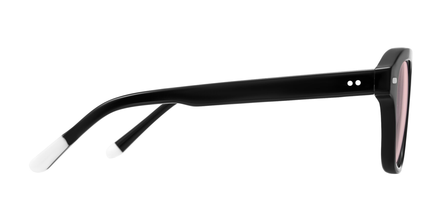 Side of Fortalux in Black with Light Garnet Tinted Lenses