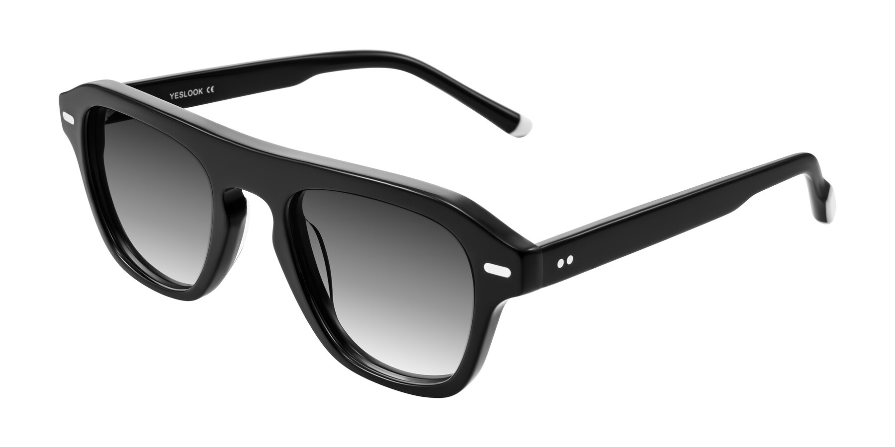 Angle of Fortalux in Black with Gray Gradient Lenses