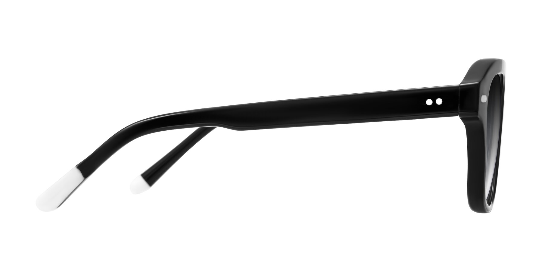 Side of Fortalux in Black with Gray Gradient Lenses