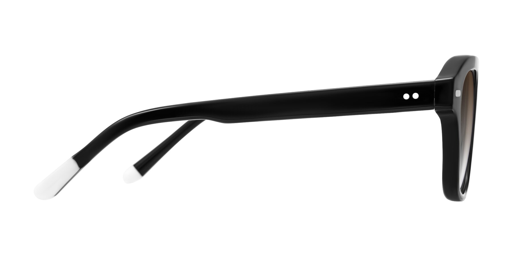 Side of Fortalux in Black with Brown Gradient Lenses