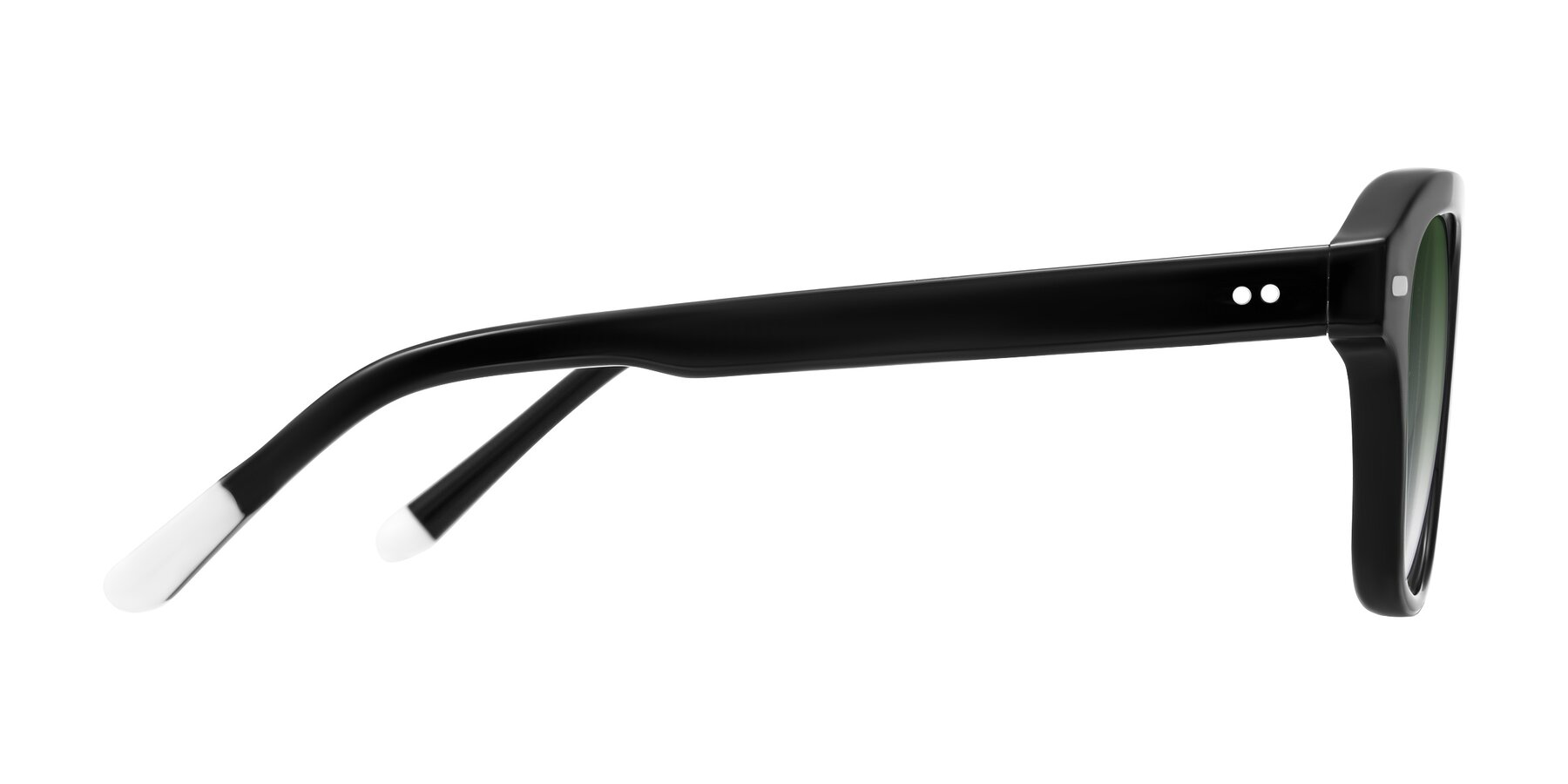 Side of Fortalux in Black with Green Gradient Lenses