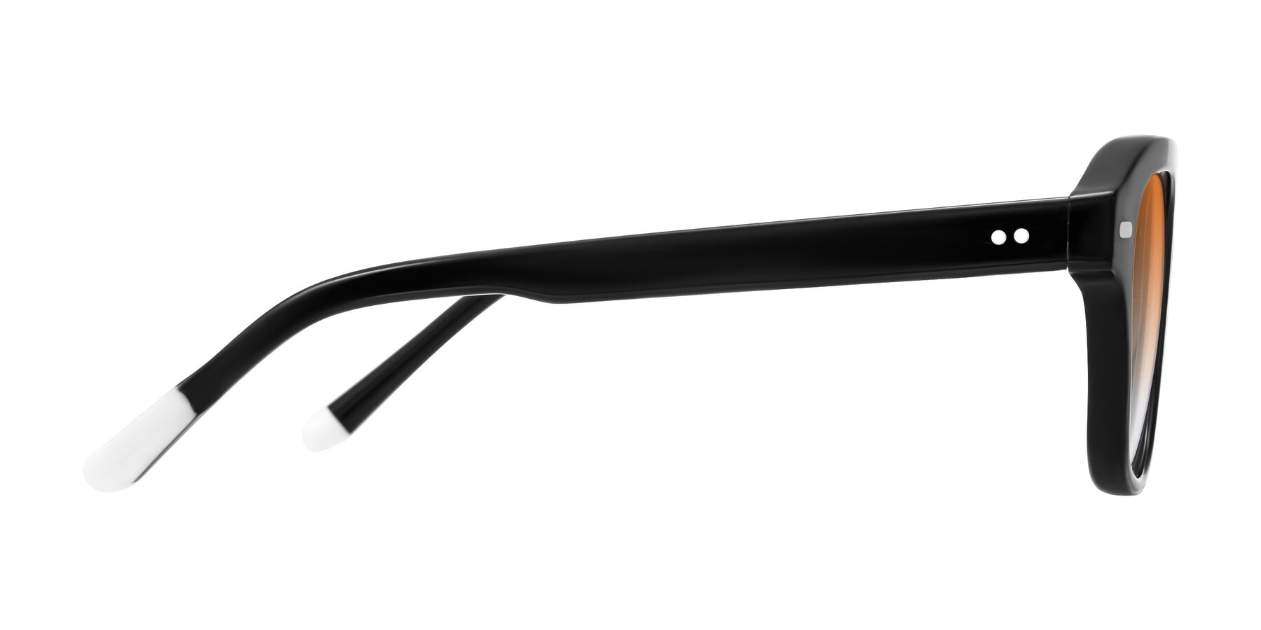 Side of Fortalux in Black with Orange Gradient Lenses