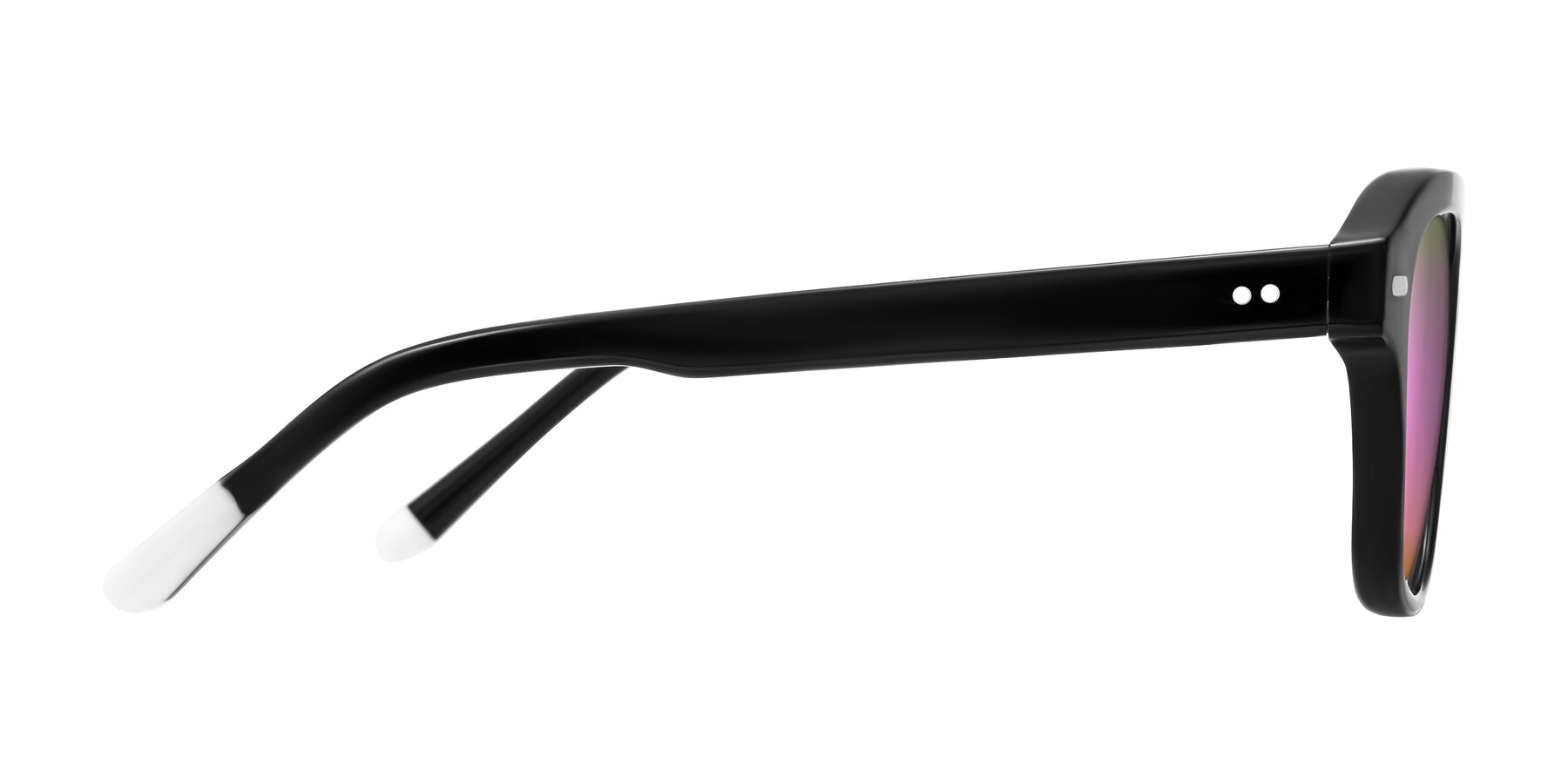 Side of Fortalux in Black with Pink Mirrored Lenses