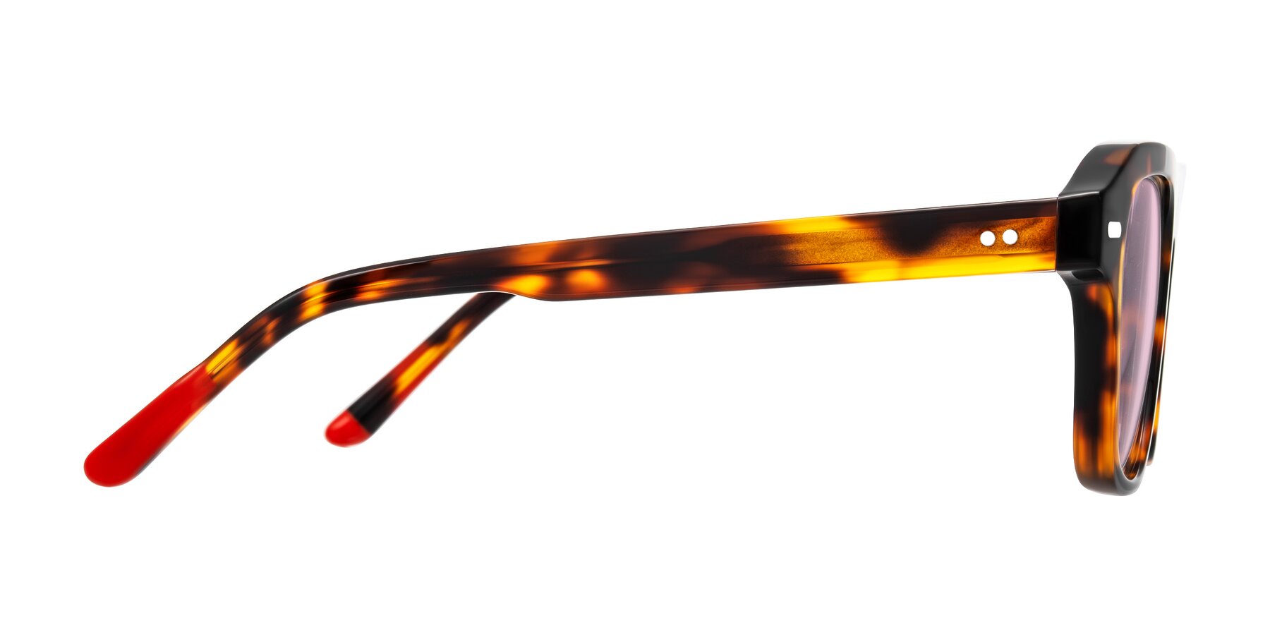 Side of Fortalux in Tortoise with Light Pink Tinted Lenses