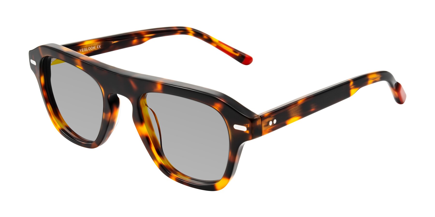 Angle of Fortalux in Tortoise with Light Gray Tinted Lenses