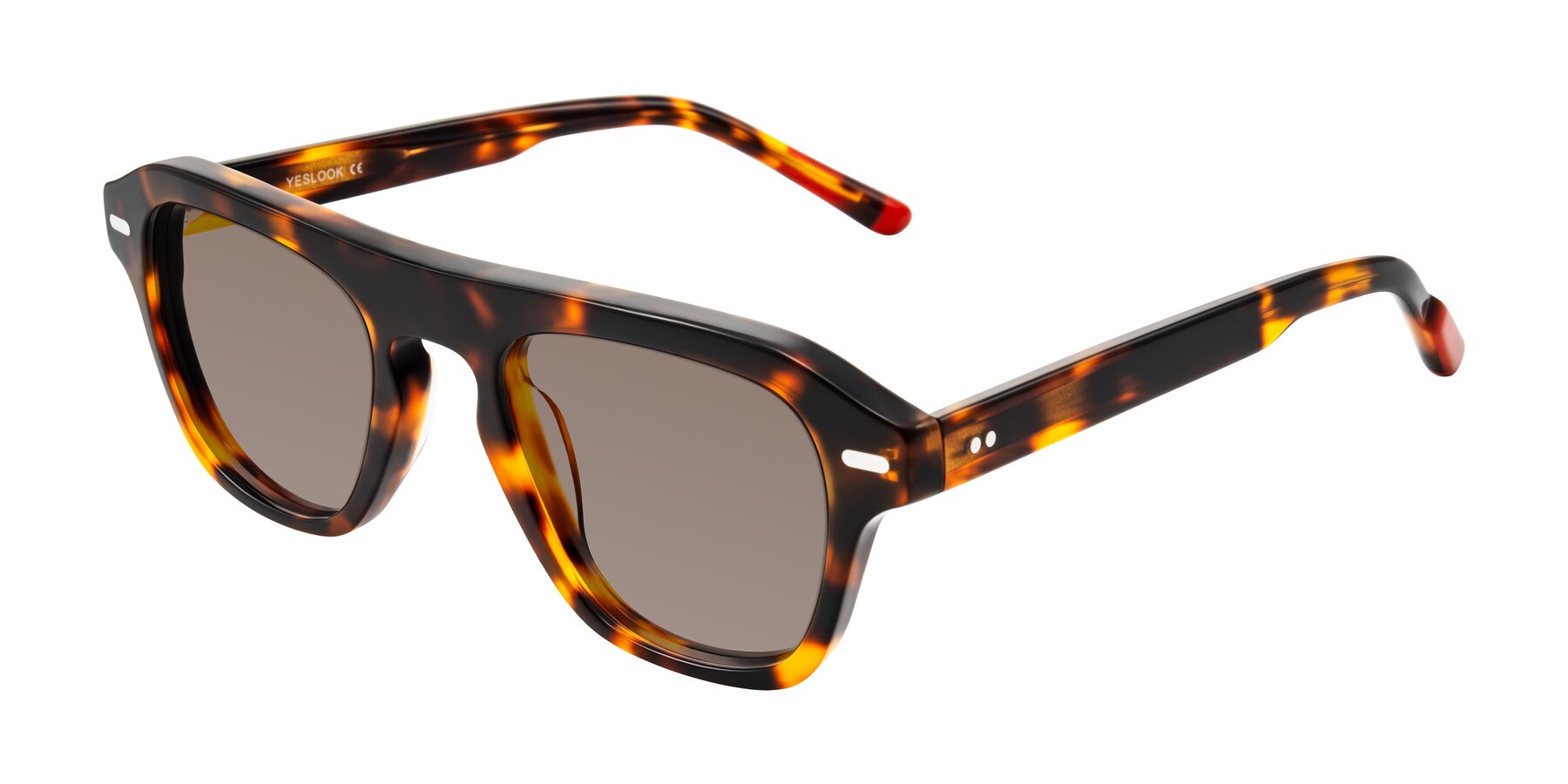 Angle of Fortalux in Tortoise with Medium Brown Tinted Lenses