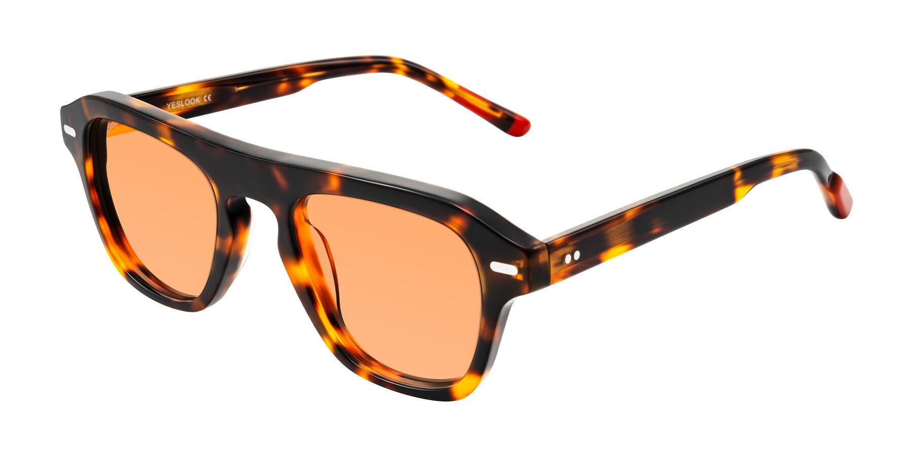 Angle of Fortalux in Tortoise with Medium Orange Tinted Lenses