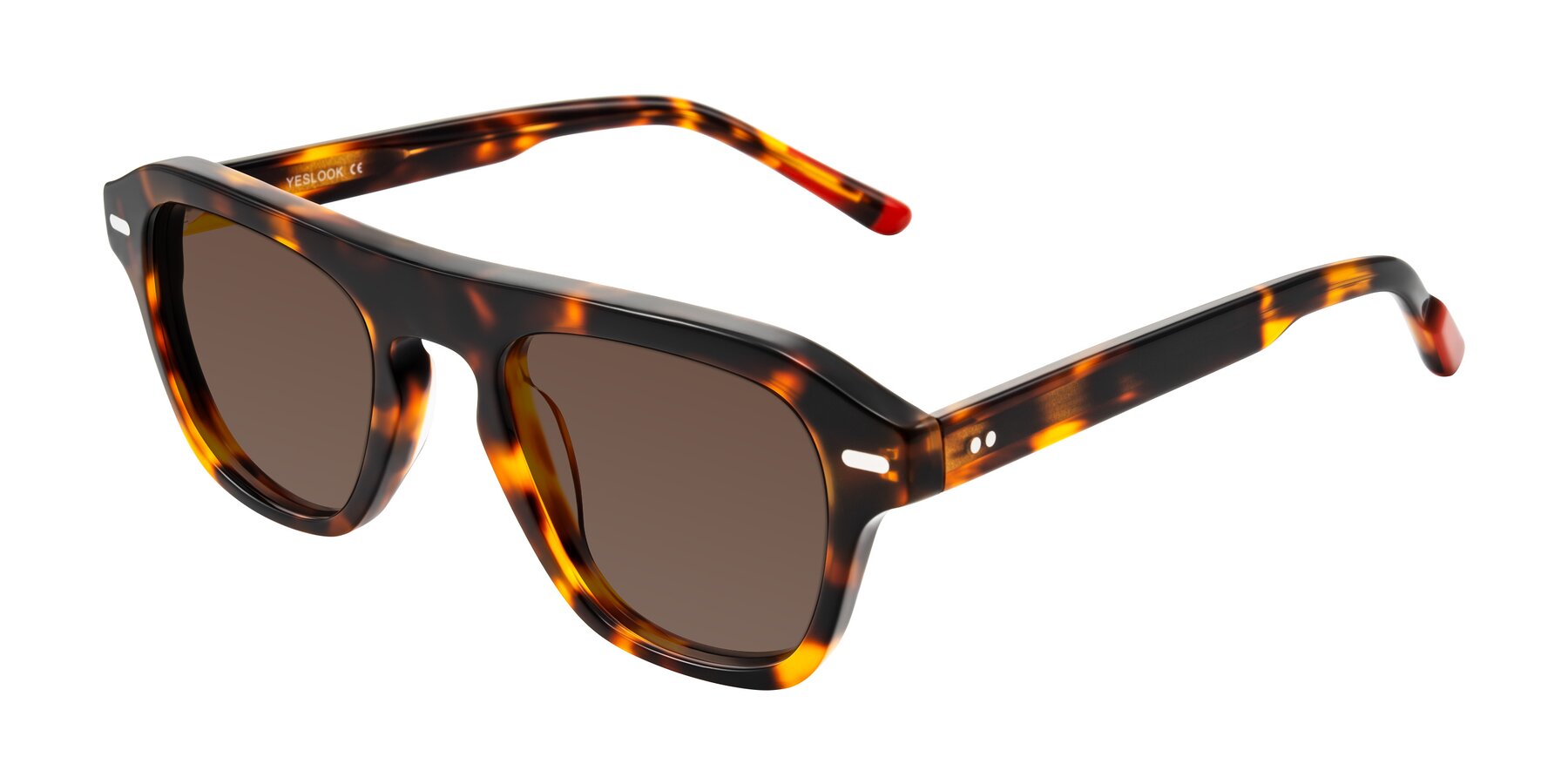 Angle of Fortalux in Tortoise with Brown Tinted Lenses
