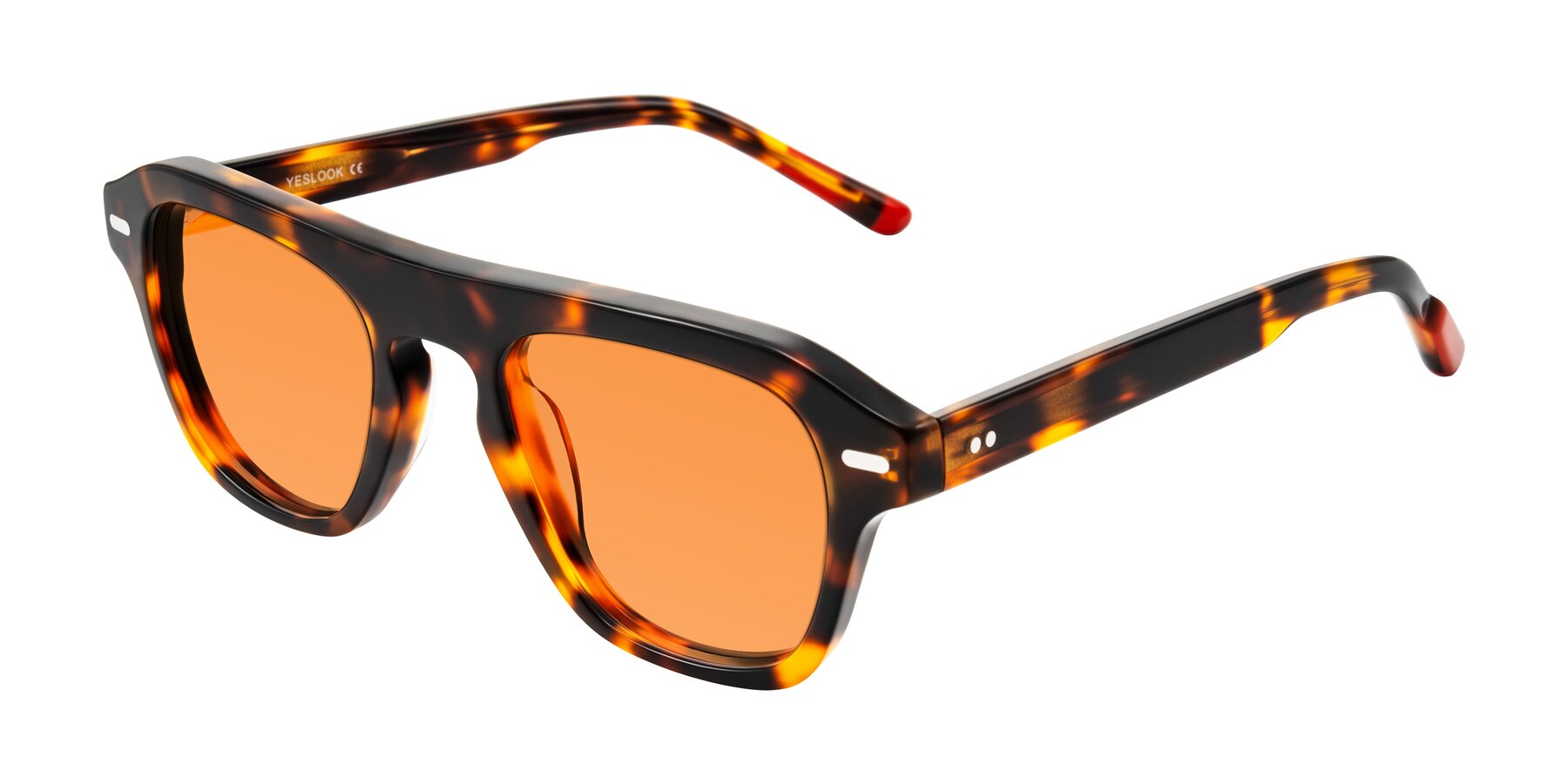 Angle of Fortalux in Tortoise with Orange Tinted Lenses