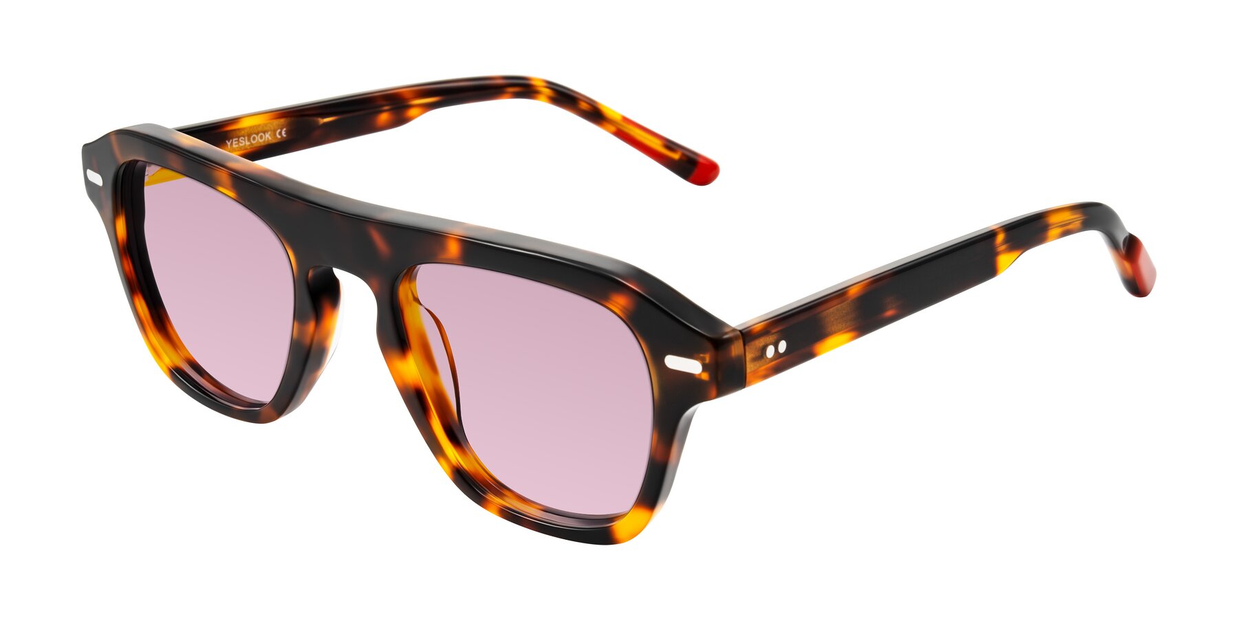Angle of Fortalux in Tortoise with Light Wine Tinted Lenses