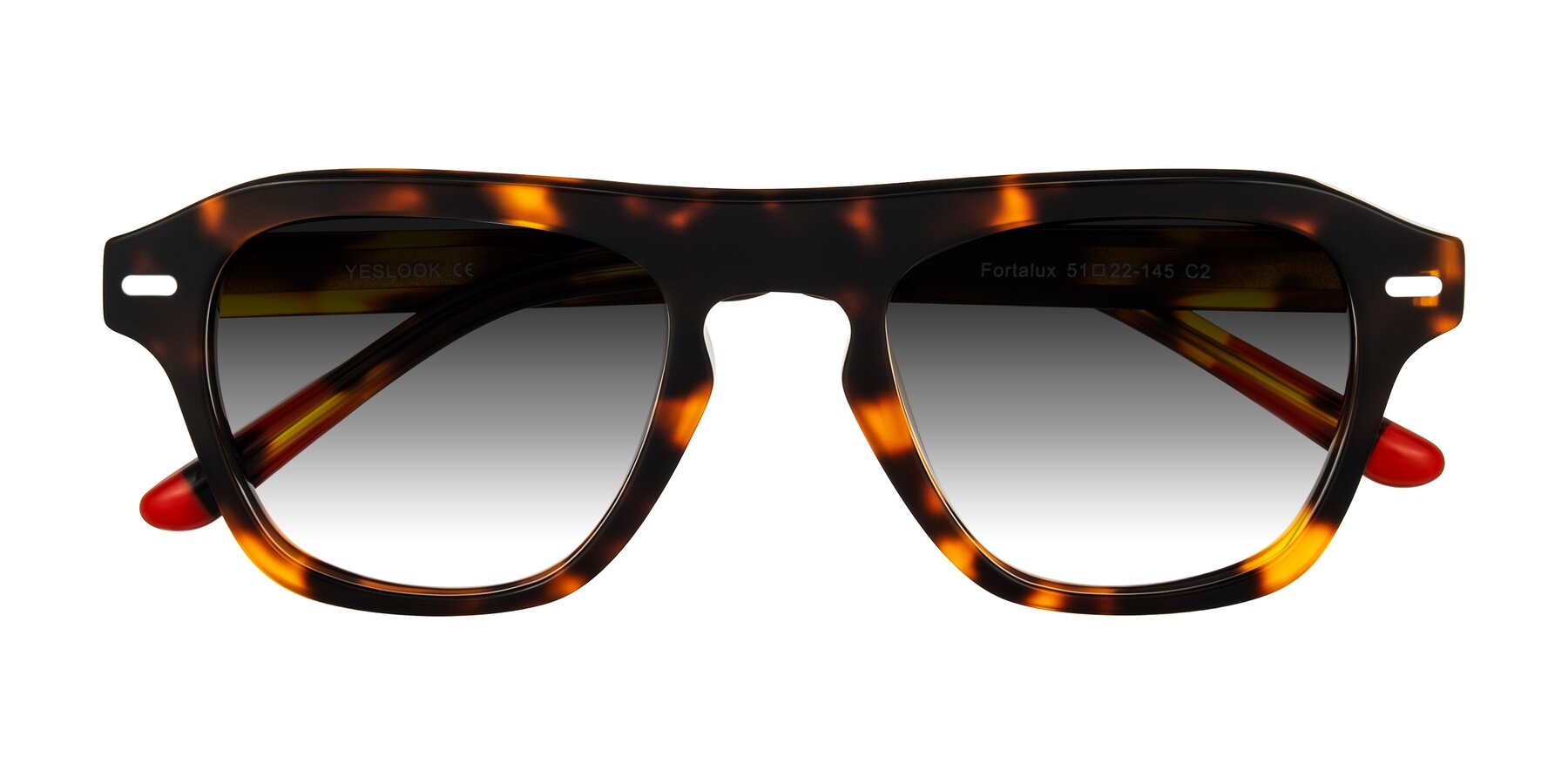 Folded Front of Fortalux in Tortoise with Gray Gradient Lenses