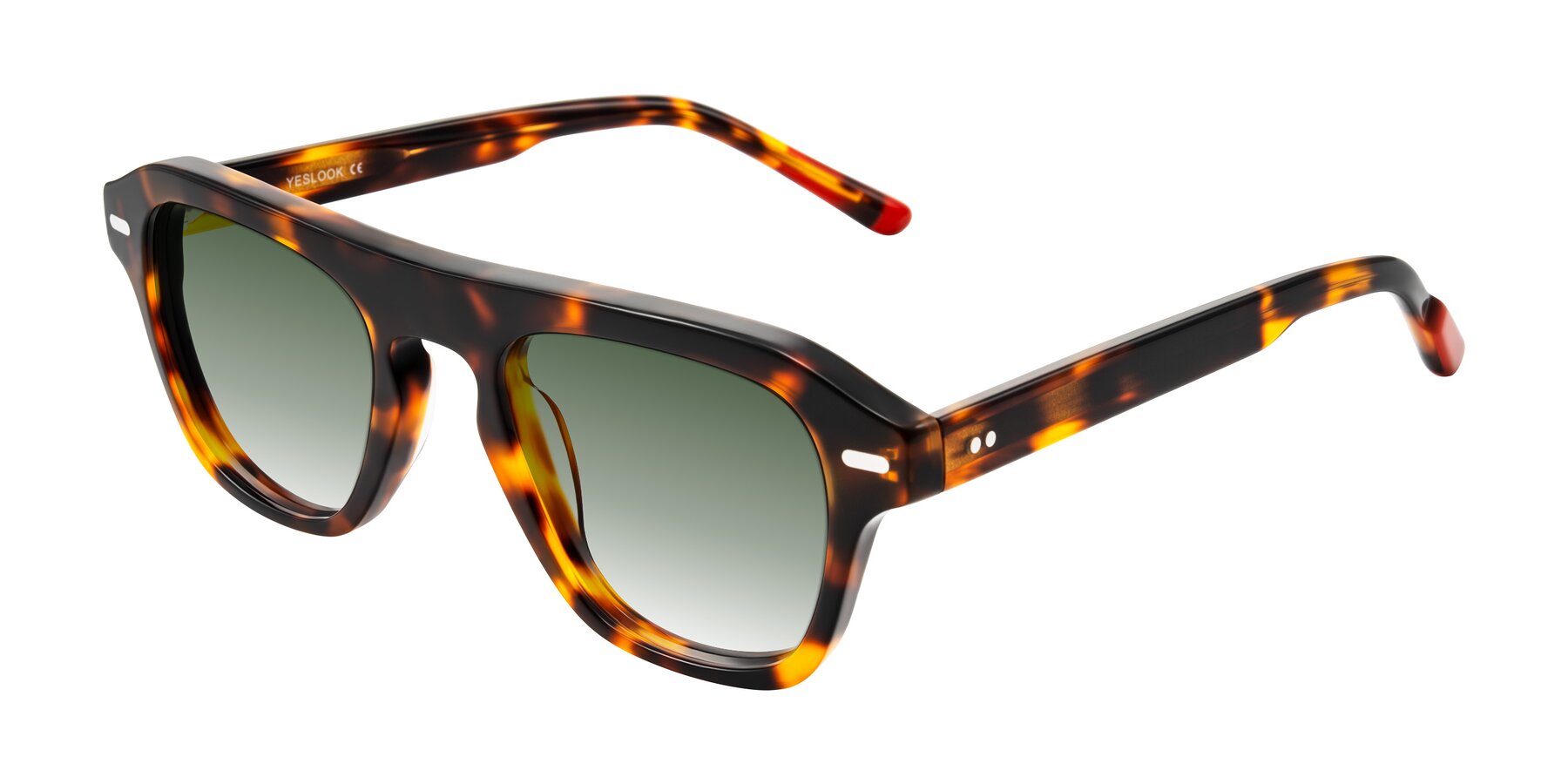 Angle of Fortalux in Tortoise with Green Gradient Lenses